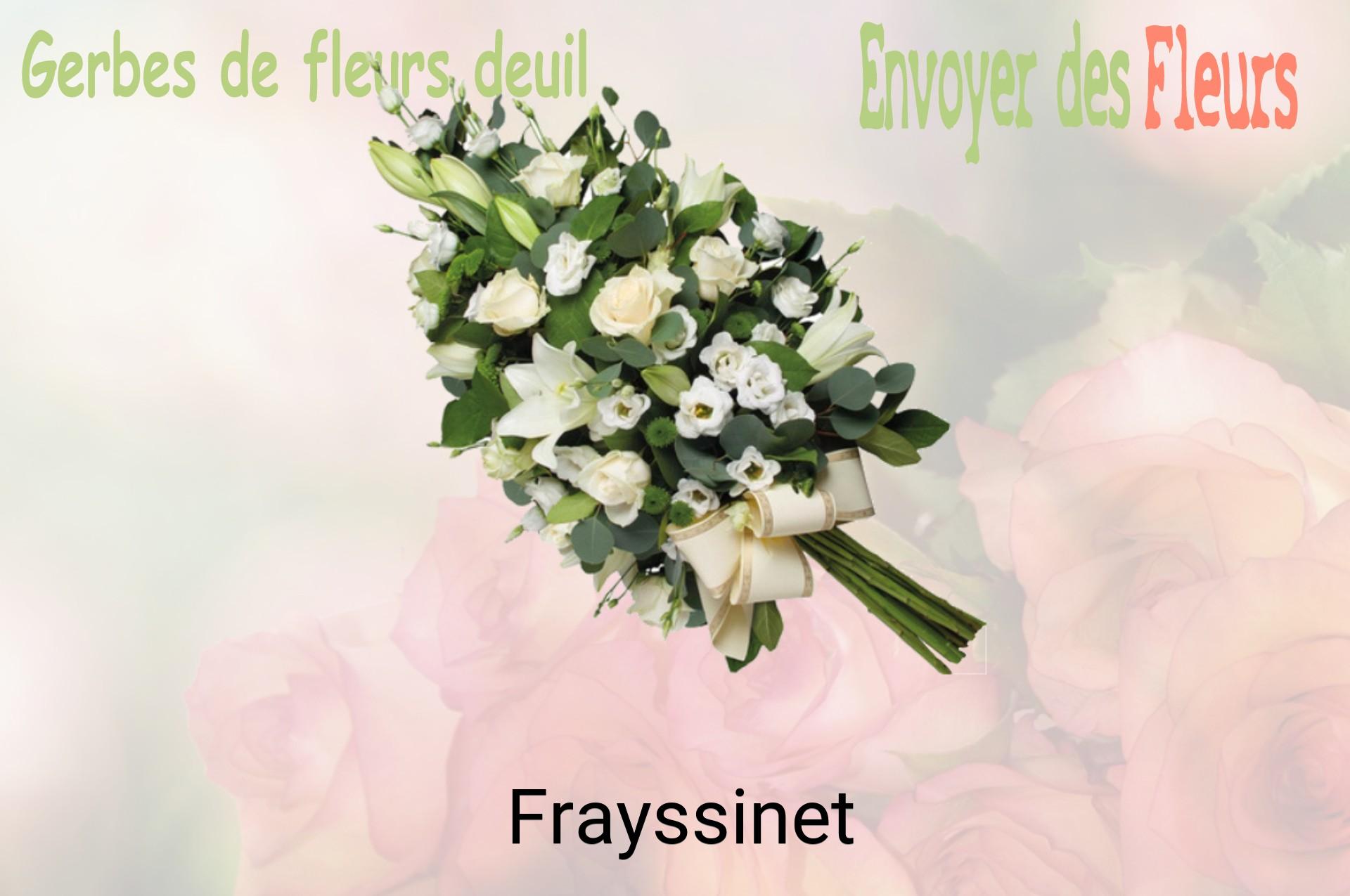 Gerbe de fleurs de deuil livrée à Frayssinet